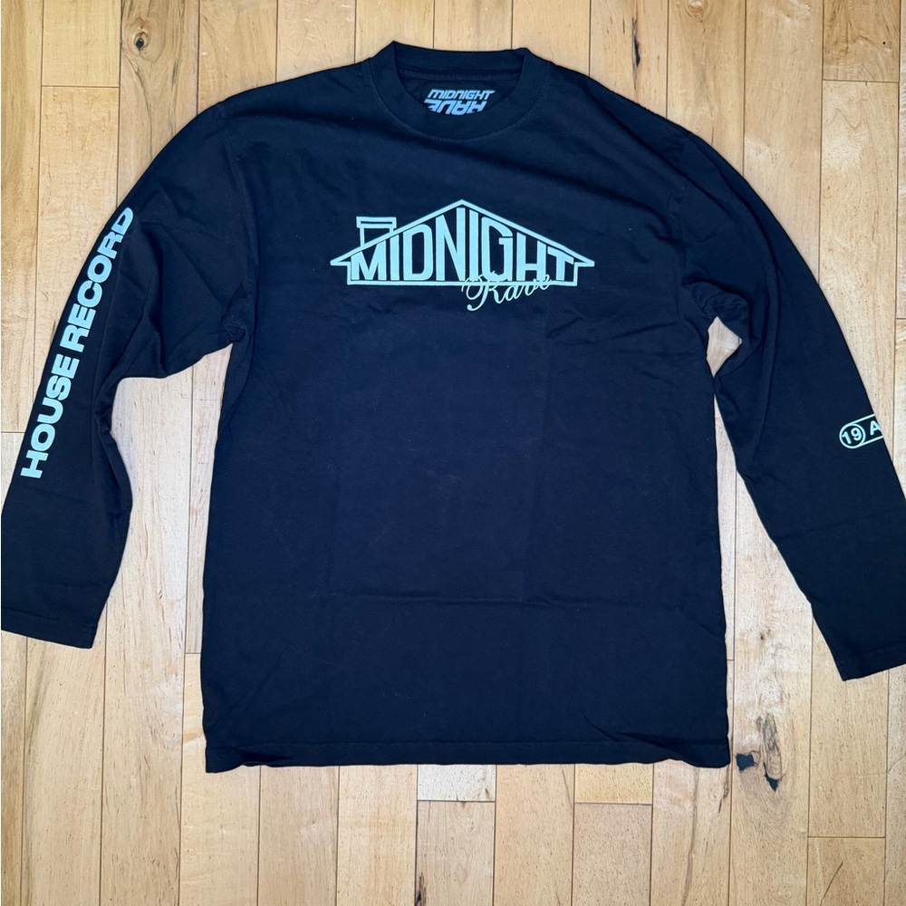 ASAP Rocky AWGE Midnight Studios Rave House Record Longsleeve Tee Men’s S‎